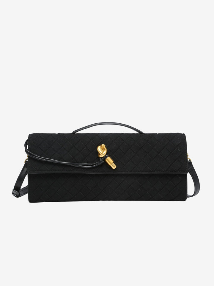 Seraphine - Woven Suede Clutch