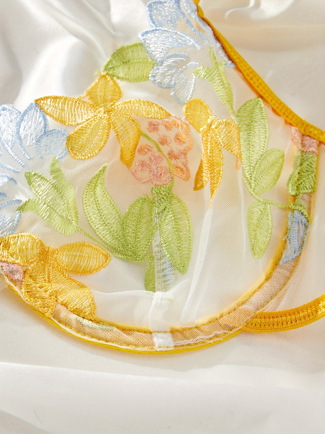 Aveline - Yellow Floral Lingerie Set