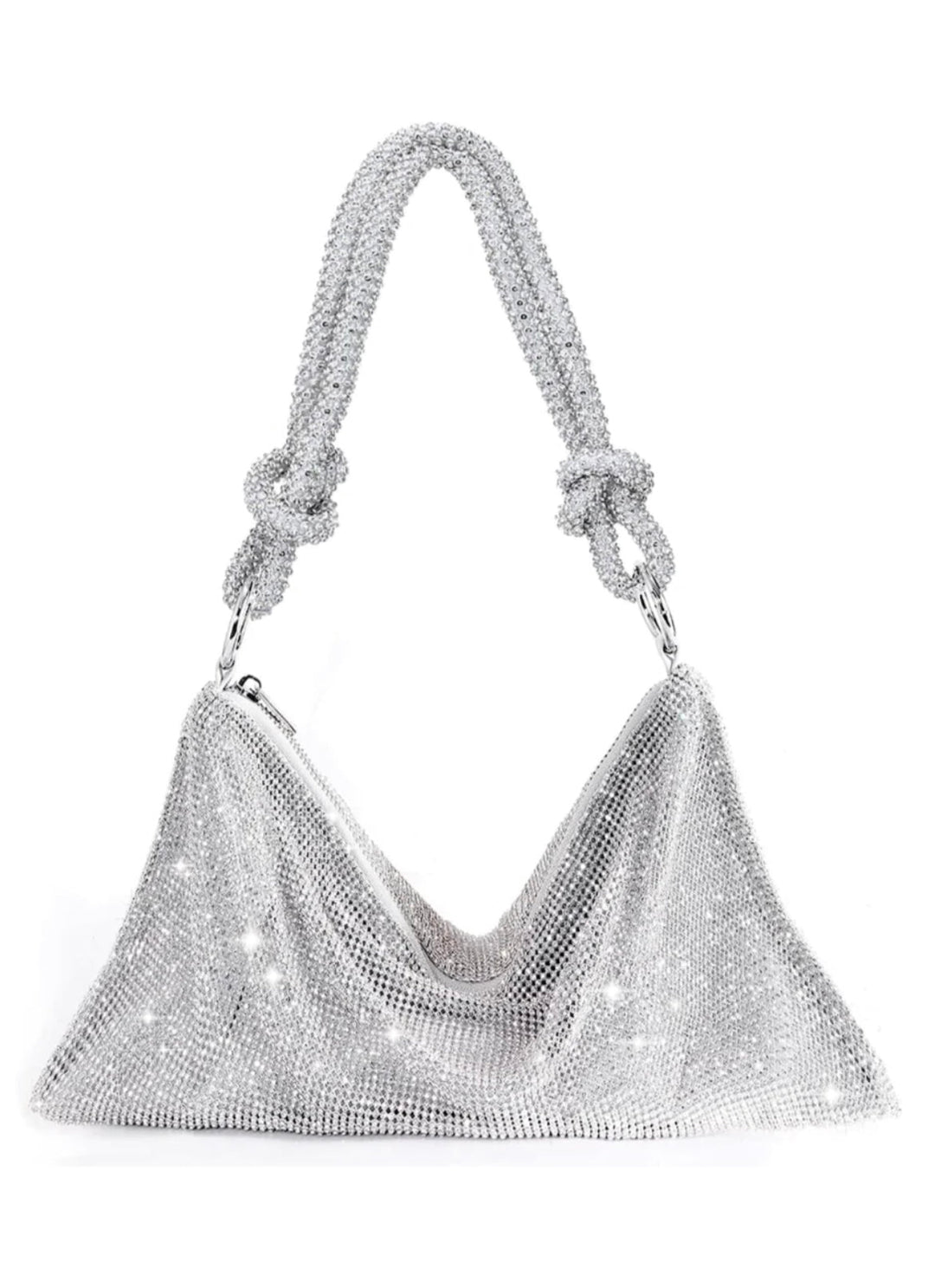 Azlyn - Rhinestone Silver Bag