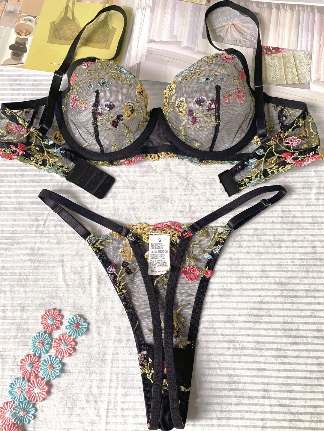 Islynn - Soulful Embroidered Lingerie Set