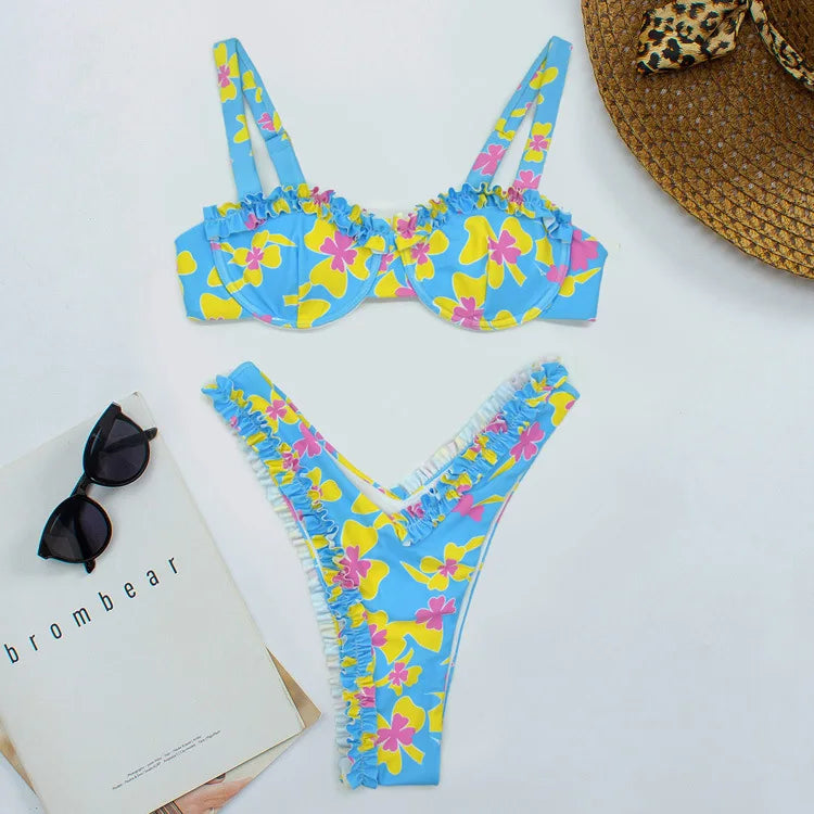 Tiffany - Cute bikini with ruffle detail