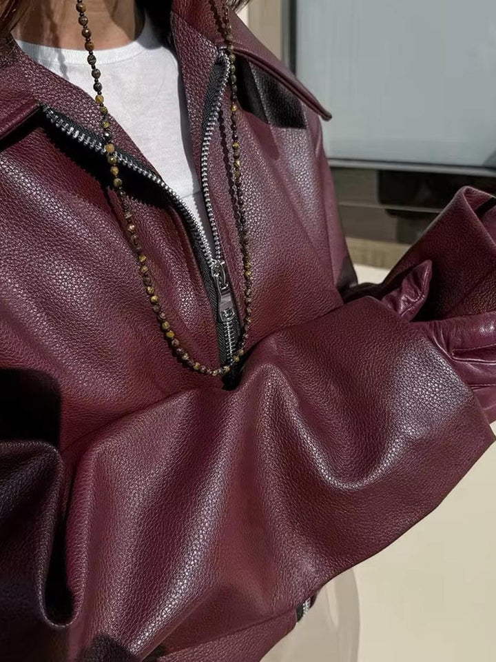 Zorielle - Wine Zipper Jacket