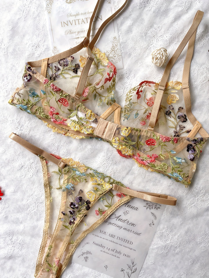 Islynn - Soulful Embroidered Lingerie Set